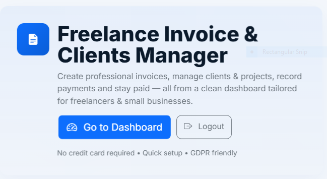 freelance invoice manager